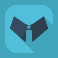 Flat modern design with shadow collar on the neck