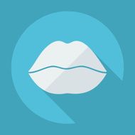 Flat modern design with shadow lips N2