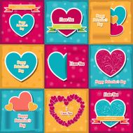 collection of happy valentine&#039;s day background cards concepts