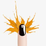 Halloween colours nail polish splash
