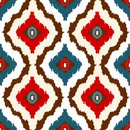 Abstract tribal art ethnic seamless pattern Ikat