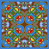 silk neck scarf or kerchief square pattern design N82