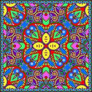 silk neck scarf or kerchief square pattern design N83