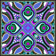silk neck scarf or kerchief square pattern design N87