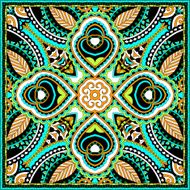 silk neck scarf or kerchief square pattern design N88