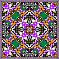 silk neck scarf or kerchief square pattern design N93
