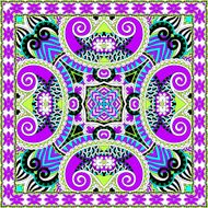 silk neck scarf or kerchief square pattern design N96
