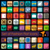 Set of fashion flat icons N110