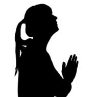 Vector silhouette of a woman N720