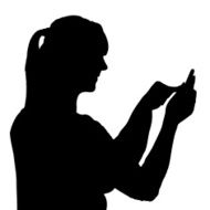Vector silhouette of a woman N721