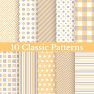 Vintage different vector seamless patterns
