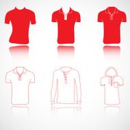 t shirt jerseys and sweater set vector collection