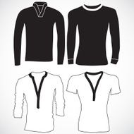 Blank t shirt and long sleeve template Front back N2