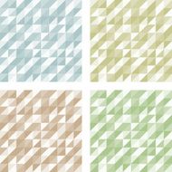 Set of Geometric Retro patterns