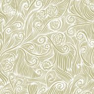 Seamless pattern with ornamental stylized flowers