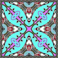 silk neck scarf or kerchief square pattern design in ukrainian N53