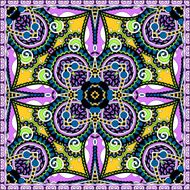 silk neck scarf or kerchief square pattern design in ukrainian N54