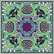 Traditional ornamental floral paisley bandanna Square ornament N70