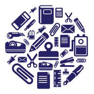Stationary Icons in Circle Shape N2