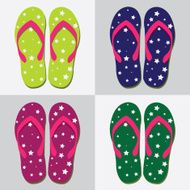 beach sandals vector illustration N2