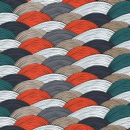 Seamless pattern with waves ornament N7