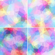 Colorful mosaic banner set N2