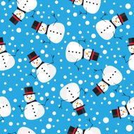 vector pattern background with snowman