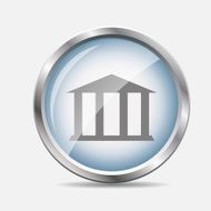 Museum Glossy Icon Vector Illustration N2
