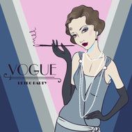 Vector invitation on Fashionable a retro Party N2