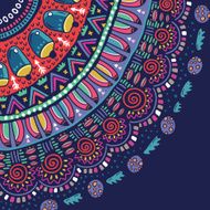 Hand drawn fantasy ethnic abstract with nature element N2