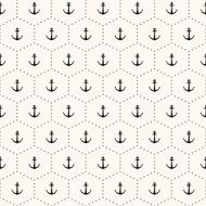 Vector seamless retro pattern with anchors