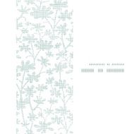 Vector abstract gray bush leaves textile vertical frame seamless pattern