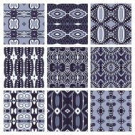 set of different seamless colored vintage geometric pattern N121