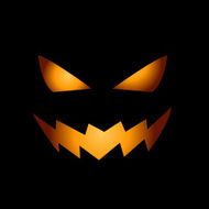 Scary face of halloween pumpkin
