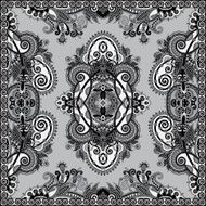 grey ornamental floral paisley bandanna N15