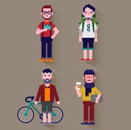 Hipster character design N14