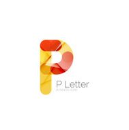 Minimal P font or letter icon design N12