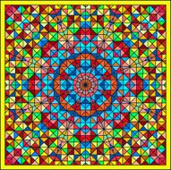 Abstract Colorful Digital Decorative Flower Star N2