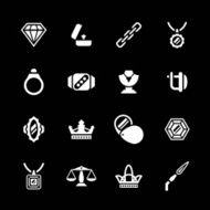 Set icons of jewelry