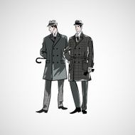 Vector sketch man in fashion clothes eps N3