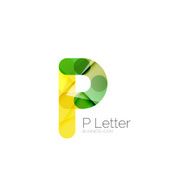 Minimal P font or letter icon design N15