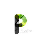 Minimal P font or letter icon design N16