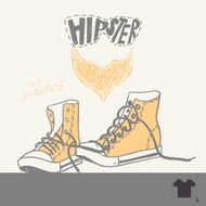 Hand Drawn Pair Of Sneakers N2