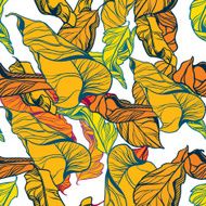 seamless pattern from old autumn leaves