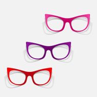 paper sticker retro glasses N4