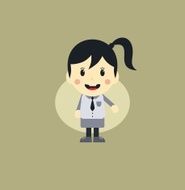 cute girl cartoon character N10
