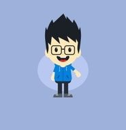 adorable boy cartoon character N17