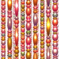 Vector seamless pattern with colored beads N8