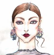 Woman with earrings