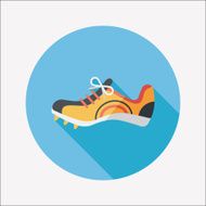 sneaker flat icon with long shadow eps10 N33